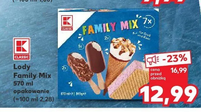 Lody Family Mix K-Classic promocja w Kaufland
