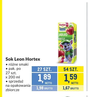 Sok Leon Hortex promocja w Makro