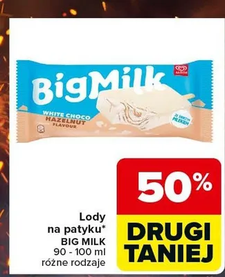 Lody na patyku Big Milk promocja w Carrefour Express