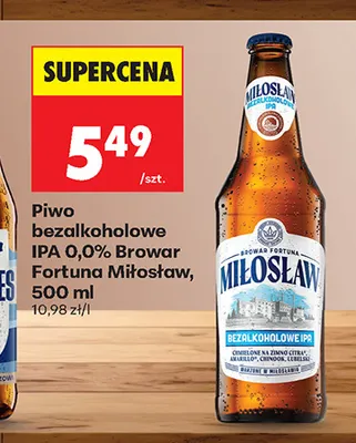 Piwo bezalkoholowe IPA Browar Fortuna Miłosław promocja w Biedronka