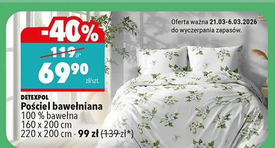 Pościel bawełniana 100% bawełna promocja w Biedronka