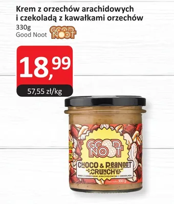 Krem z orzechów arachidowych i czekoladą z kawałkami orzechów promocja w Market Point