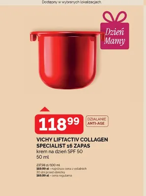 Krem na dzień SPF 50 VICHY LIFTACTIV COLLAGEN SPECIALIST 16 ZAPAS promocja w Ziko Dermo