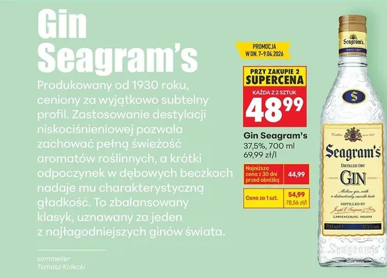 Gin Seagram's promocja w Biedronka