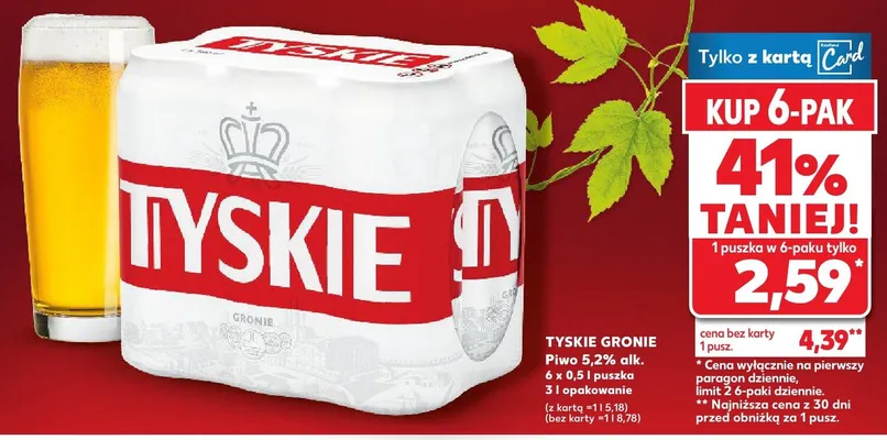 Piwo Gronie 5.2% alk. promocja w Kaufland