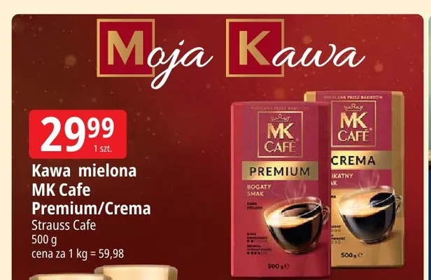 Kawa mielona MK Cafe Crema promocja w Leclerc