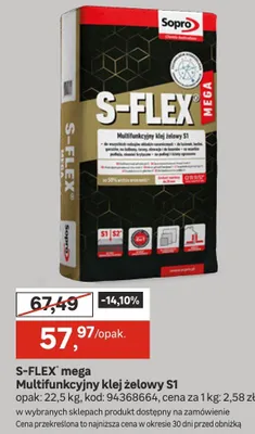 S-FLEX mega Multifunkcyjny klej żelowy S1 promocja w Leroy Merlin