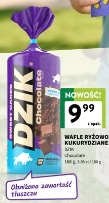 Wafle ryżowo-kukurydziane Dzik Chocolate promocja w Intermarche