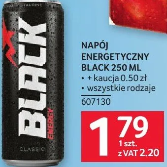 Napój energetyczny Black wszystkie rodzaje promocja w Selgros