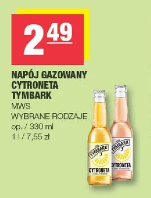 Napój gazowany Cytroneta Tymbark Rabarbar promocja w SPAR