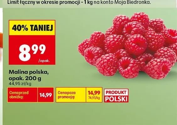 Malina polska promocja w Biedronka