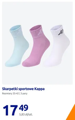 Skarpetki sportowe Kappa 3-pak promocja w Action