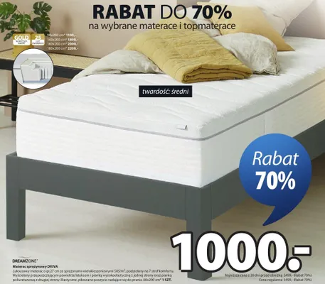 Materac sprężynowy DRIVA promocja w Jysk