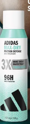 Antyperspirant Adidas Max-Dry Friction Defense Fresh Scent 96H promocja w Rossmann