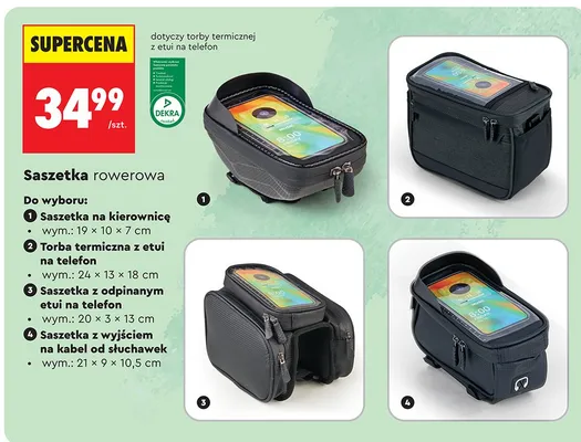 Saszetka rowerowa na kierownicę promocja w Biedronka