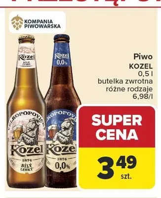 Piwo Kozel Bílý Lehký promocja w Carrefour
