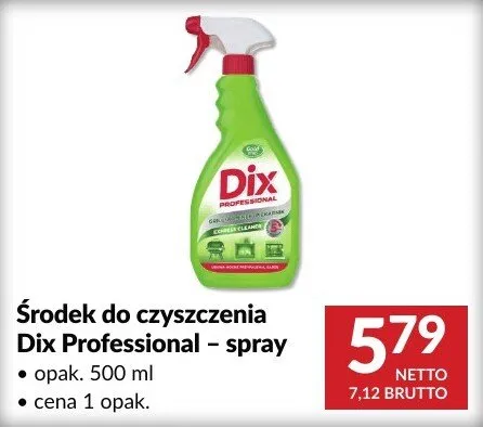 Środek do czyszczenia Dix Professional - spray promocja w Makro