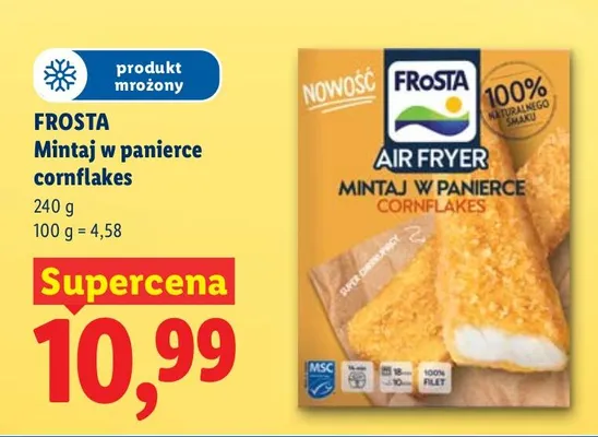 Mintaj w panierce cornflakes promocja w Lidl