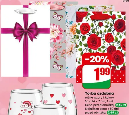 Torba ozdobna różne wzory i kolory promocja w Dino