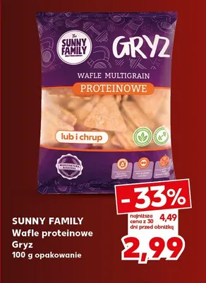 Wafle proteinowe Gryz Sunny Family promocja w Kaufland