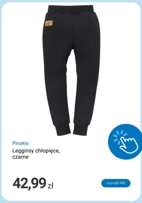 Legginsy chłopięce czarne Pinokio promocja w Smyk