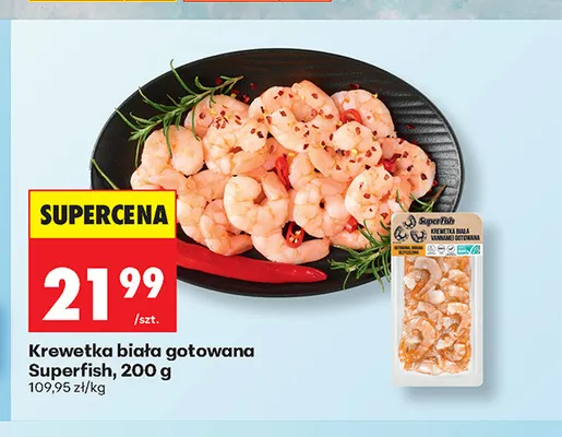 Krewetka biała gotowana SuperFish promocja w Biedronka