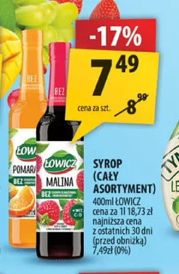 Syrop Łowicz promocja w Arhelan