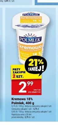 Kremowa 18% Polmlek promocja w Twój Market