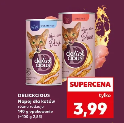 Napój dla kotów Delickcious promocja w Kaufland