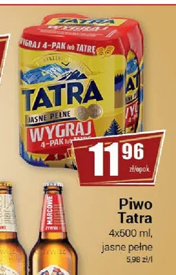 Piwo Tatra Jasne Pełne 4-pak promocja w Premium Nasz Sklep