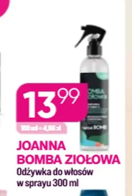 Odżywka do włosów w sprayu Joanna Bomba Ziołowa promocja w Drogerie Koliber
