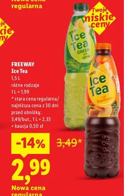 Ice Tea Green Freeway promocja w Lidl