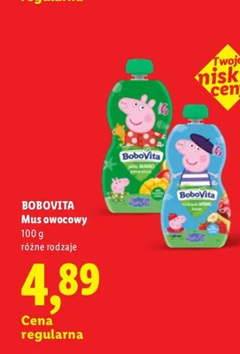 Mus owocowy BoboVita George Truskawka Banan promocja w Lidl