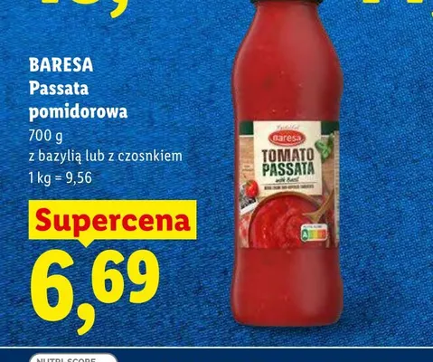 Passata pomidorowa z czosnkiem Baresa promocja w Lidl