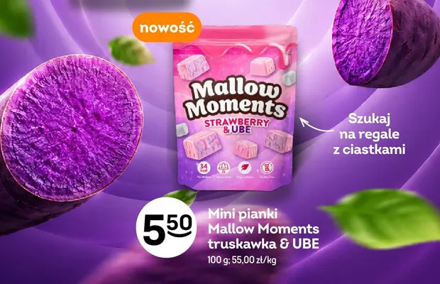 Mini pianki Mallow Moments truskawka & UBE promocja w Żabka