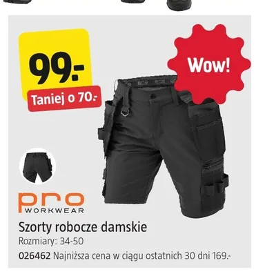 Szorty robocze damskie Pro Workwear promocja w Jula