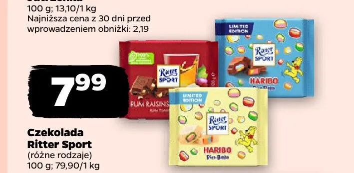 Czekolada Ritter Sport promocja w Netto