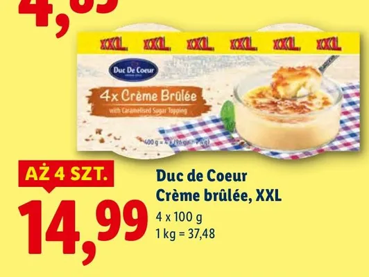 Crème brûlée, XXL promocja w Lidl