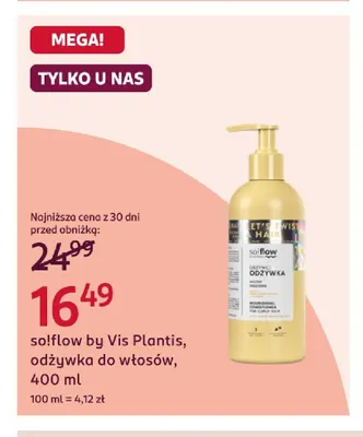 Odżywka do włosów so!flow by Vis Plantis promocja w Rossmann