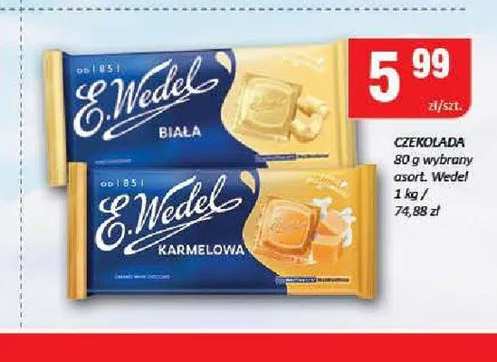 Czekolada biała E.Wedel promocja w Chorten