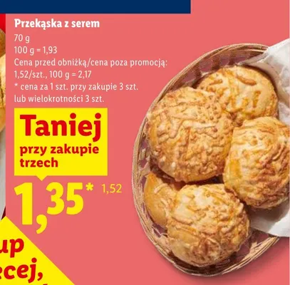 Przekąska z serem promocja w Lidl