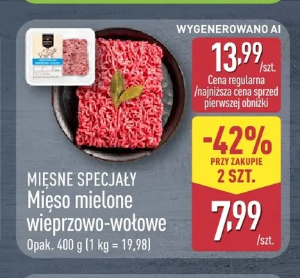 Mięso mielone wieprzowo-wołowe Mięsne Specjały promocja w Aldi