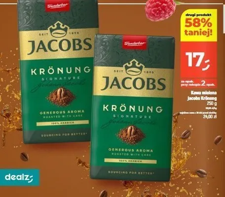 Kawa mielona Jacobs Krönung promocja w Dealz