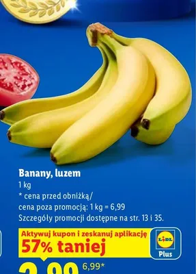 Banany luzem promocja w Lidl
