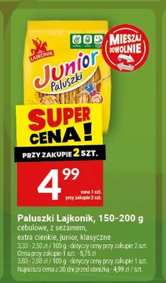 Paluszki Lajkonik cebulowe promocja w Twój Market