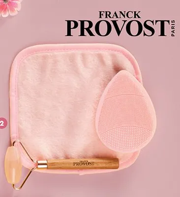 Kwarcowy roller do masażu z silikonową szczoteczką do mycia twarzy i ręczniczkiem do demakijażu promocja w Biedronka