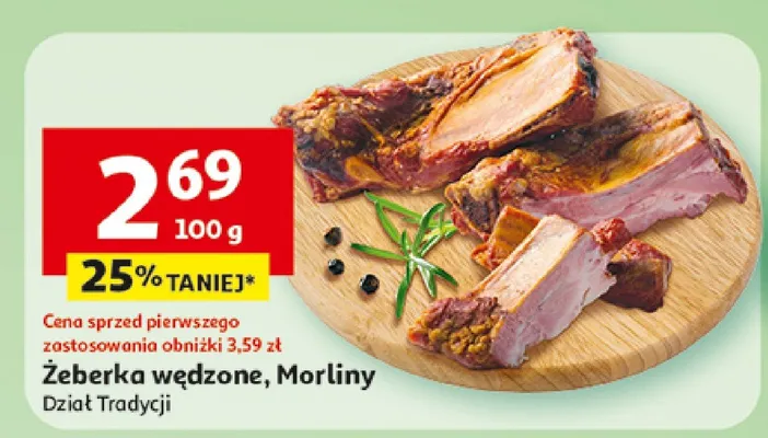 Żeberka wędzone promocja w Auchan