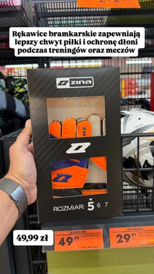 Rękawice bramkarskie Zina promocja w Biedronka