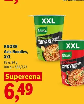Makaron Knorr Asia Noodles Teriyaki Chicken Taste XXL promocja w Lidl