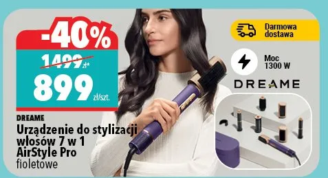 Urządzenie do stylizacji włosów 7 w 1 AirStyle Pro fioletowe promocja w Biedronka Home